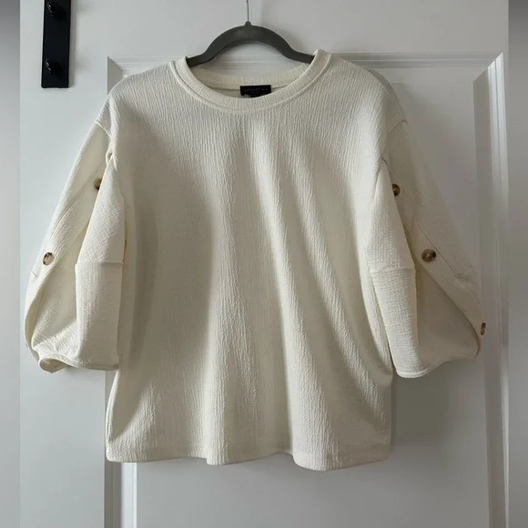 Anthropologie Current Air Los Angeles balloon sleeve top, Small, EUC - Picture 1 of 4